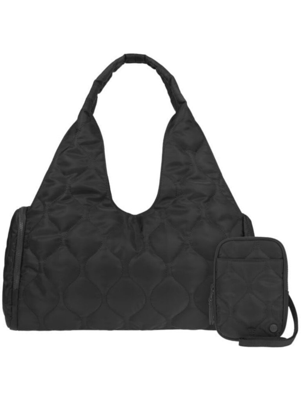 Quilted Travel Hobo Bag with Crossbody Strap - Stylish & Versatile Tote
